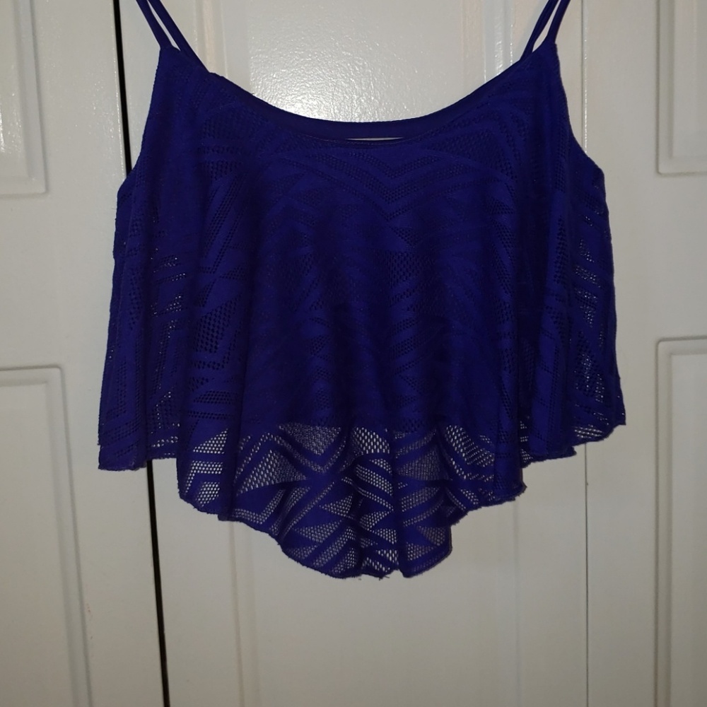 Blue crop top
